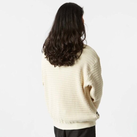 manastash | Thermal Knit Snuggle Snug Bulky Neck Turtleneck Cream Ivory Large - Picture 6 of 13